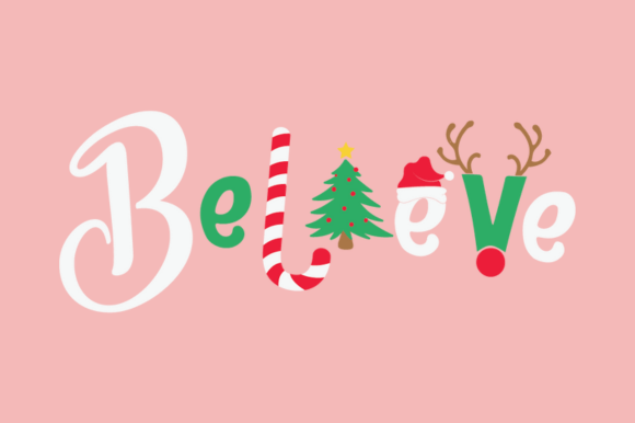 Chritmas Believe Svg for Crafts and Handmade Design