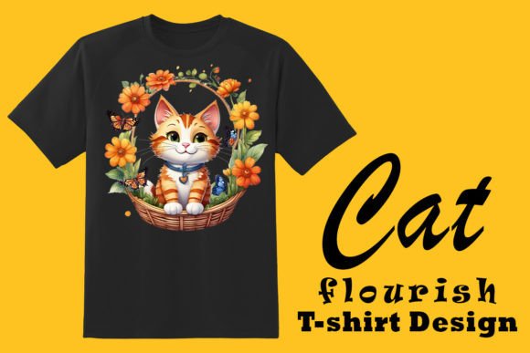 Flourish Cat T-Shirt Design for POD: A Crafts Review