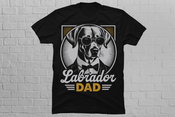 Labrador Retriever Dad T-shirt Design for Modern Blog Graphics