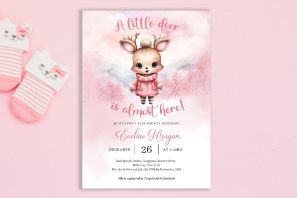 Little Pink Reindeer Baby Shower Invite: A Designer's Review