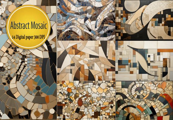 Mosaic Stone Floor Texture for Backgrounds in Editorial Design