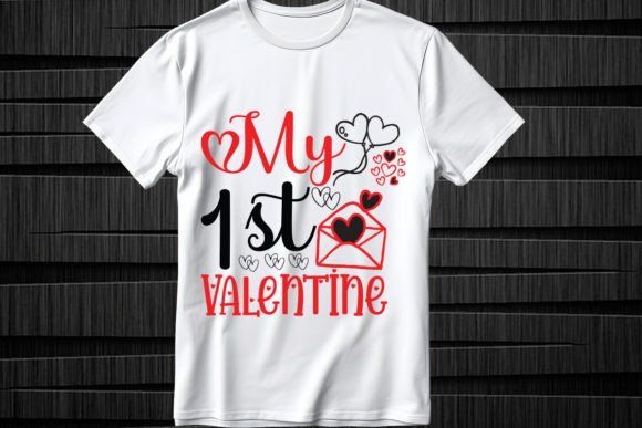 My 1st Valentine SVG Design for T-Shirt Designs & Branding