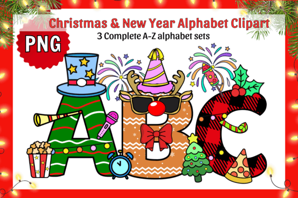 New Year Alphabet Bundle for Crafts and Branding