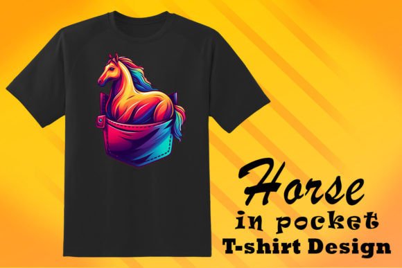 Pocket Horse T-Shirt Design for Modern T-Shirt Designs