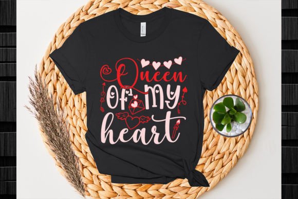Queen of My Heart SVG Design for T-Shirt Designs