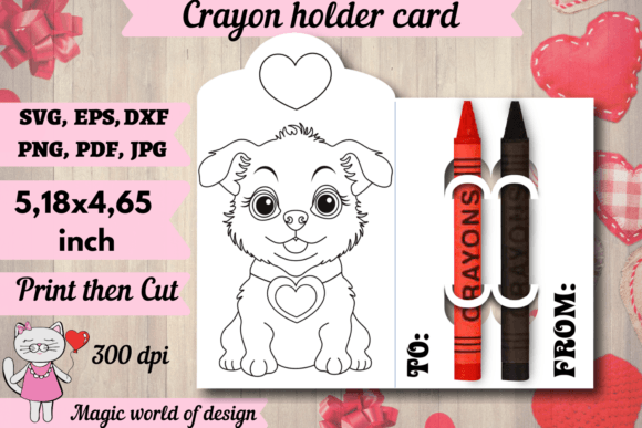 Valentine s Cute Dog with Heart Coloring for Branding